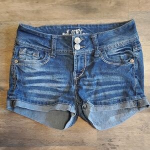 Wallflower Dark Blue Jean Shorts